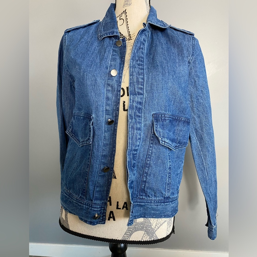 Saltwater Luxe Indigo Collared Jacket
